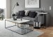 Beistelltisch >JUBA< in weiss, Holzwerkstoff/ Metall - 40x70x35cm (BxHxT)