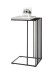 Beistelltisch >JUBA< in weiss, Holzwerkstoff/ Metall - 40x70x35cm (BxHxT)