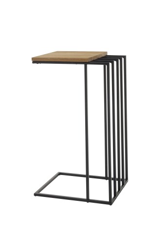 Beistelltisch >JUBA< in Eiche, Massivholz / Metall - 40x70x35cm (BxHxT)