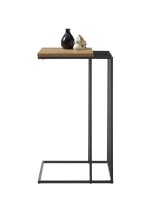 Beistelltisch >JUBA< in Eiche, Massivholz / Metall - 40x70x35cm (BxHxT)
