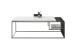 Couchtisch >JUBA< in weiss, Holzwerkstoff / Metall/ Klarglas - 120x40x60 (BxHxT)