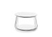 Couchtisch >VILNIUS< in weiss, MDF / Metall - 42x70cm (HxD)