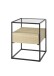 Beistelltisch >EVORA< 1 Schublade, Eiche Dekor, Holzwerkstoff / Metall - 43x54x43 (BxHxT)