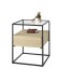 Beistelltisch >EVORA< 1 Schublade, Eiche Dekor, Holzwerkstoff / Metall - 43x54x43 (BxHxT)