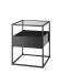Beistelltisch >EVORA< in schwarz, Holzwerkstoff / Metall - 43x54x43cm (BxHxT)