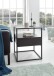 Beistelltisch >EVORA< in schwarz, Holzwerkstoff / Metall - 43x54x43cm (BxHxT)