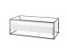 Couchtisch >EVORA< 2 Schübe, Ablage, weiss / Glas - 120x40x60 (BxHxT)