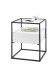 Beistelltisch >EVORA< Schublade, weiss, Holzwerkstoff / Metall - 43x54x43cm (BxHxT)