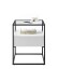 Beistelltisch >EVORA< Schublade, weiss, Holzwerkstoff / Metall - 43x54x43cm (BxHxT)