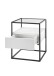 Beistelltisch >EVORA< Schublade, weiss, Holzwerkstoff / Metall - 43x54x43cm (BxHxT)