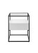 Beistelltisch >EVORA< Schublade, weiss, Holzwerkstoff / Metall - 43x54x43cm (BxHxT)