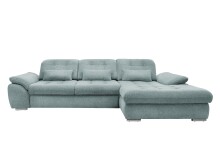 Polstergarnitur >Riordan< Schlaffunktion, Stauraum, Webstoff Corto mint - 314x104x184 (BxHxT)