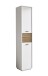 Hochschrank >Liguria< 2 Türen, 2 Schübe, weiß / evoke eiche Dekor - 38x191x35cm (BxHxT)