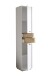 Hochschrank >Liguria< 2 Türen, 2 Schübe, weiß / evoke eiche Dekor - 38x191x35cm (BxHxT)