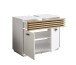 Waschbeckenunterschrank >Liguria< in Weiß / Evoke Eiche Dekor - 80x64x40 (BxHxT)