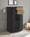 Badkommode >Liguria< in Anthrazit / Evoke Eiche Dekor - 60x106x35cm (BxHxT)