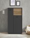 Badkommode >Liguria< in Anthrazit / Evoke Eiche Dekor - 60x106x35cm (BxHxT)