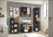 Badezimmerspiegelschrank >Liguria< in Anthrazit / Evoke Eiche - 80x72x21 (BxHxT)