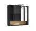 Badezimmerspiegelschrank >Liguria< in Anthrazit / Evoke Eiche - 80x72x21 (BxHxT)