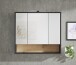 Badezimmerspiegelschrank >Liguria< in Anthrazit / Evoke Eiche - 80x72x21 (BxHxT)