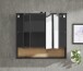 Badezimmerspiegelschrank >Liguria< in Anthrazit / Evoke Eiche - 80x72x21 (BxHxT)