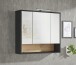 Badezimmer-Set >Liguria< (4-tlg.) in Anthrazit / Evoke Eiche Dekor - 220x191x40cm (BxHxT)