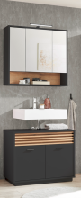 Badezimmer-Set >Liguria< (2-tlg.) in Anthrazit /...