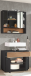 Badezimmer-Set >Liguria< (2-tlg.) in Anthrazit / Evoke Eiche Dekor - 80x191x40 (BxHxT)