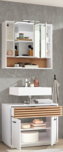 Badezimmer-Set >Liguria< (2-tlg.) in Weiß /...