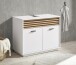 Badezimmer-Set >Liguria< (2-tlg.) in Weiß / Evoke Eiche Dekor - 80x191x40 (BxHxT)
