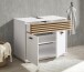 Badezimmer-Set >Liguria< (2-tlg.) in Weiß / Evoke Eiche Dekor - 80x191x40 (BxHxT)