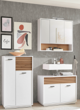 Badezimmer-Set >Liguria< (3-tlg.) in Weiß /...
