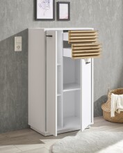 Badezimmer-Set >Liguria< (3-tlg.) in Weiß / Evoke Eiche Dekor - 160x191x40 (BxHxT)