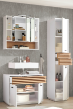 Badezimmer-Set >Liguria< (3-tlg.) in Weiß /...