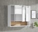 Badezimmer-Set >Liguria< (3-tlg.) in Weiß / Evoke Eiche Dekor - 140x191x40 (BxHxT)