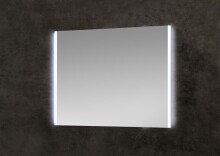 LED-Lichtspiegel >Mirror< in weiß / spiegel - 83x65x3 (BxHxT)