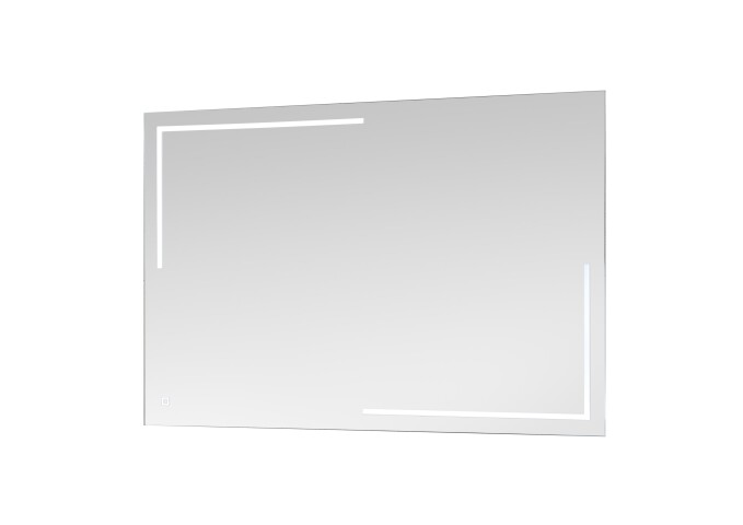 LED-Lichtspiegel >Mirror< in weiß / spiegel - 100x65x3 (BxHxT)