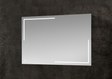 LED-Lichtspiegel >Mirror< in weiß / spiegel - 100x65x3 (BxHxT)
