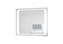 LED-Lichtspiegel >Mirror< in weiß / spiegel - 80x65x3 (BxHxT)