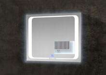 LED-Lichtspiegel >Mirror< in weiß / spiegel - 80x65x3 (BxHxT)