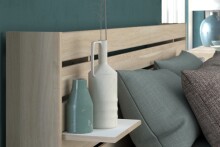 Stauraumbett >Escale 4< in Eiche Nachbildung - 217x99x236cm (BxHxT)