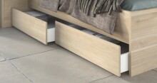 Stauraumbett >Escale 4< in Eiche Nachbildung - 217x99x236cm (BxHxT)