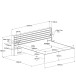 Stauraumbett >Escale 4< in Eiche Nachbildung - 217x99x236cm (BxHxT)