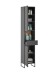 Badezimmer-Set >Denver< (4-tlg.) in schwarz / Evoke Eiche Dekor - 220x195x35 (BxHxT)