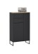 Badezimmer-Set >Denver< (4-tlg.) in schwarz / Evoke Eiche Dekor - 220x195x35 (BxHxT)