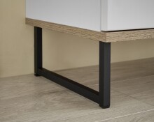 Badezimmer-Set >Denver< (4-tlg.) in weiß / Evoke Eiche Dekor - 220x195x35 (BxHxT)