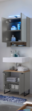 Badezimmer-Set >Denver< (2-tlg.) in grau matt /...