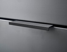Badezimmer-Set >Denver< (2-tlg.) in schwarz / Evoke Eiche Dekor - 60x195x35 (BxHxT)