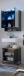 Badezimmer-Set >Denver< (2-tlg.) in schwarz / Evoke Eiche Dekor - 60x195x35 (BxHxT)