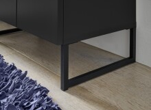Badezimmer-Set >Denver< (3-tlg.) in schwarz / Evoke Eiche Dekor - 140x195x35 (BxHxT)